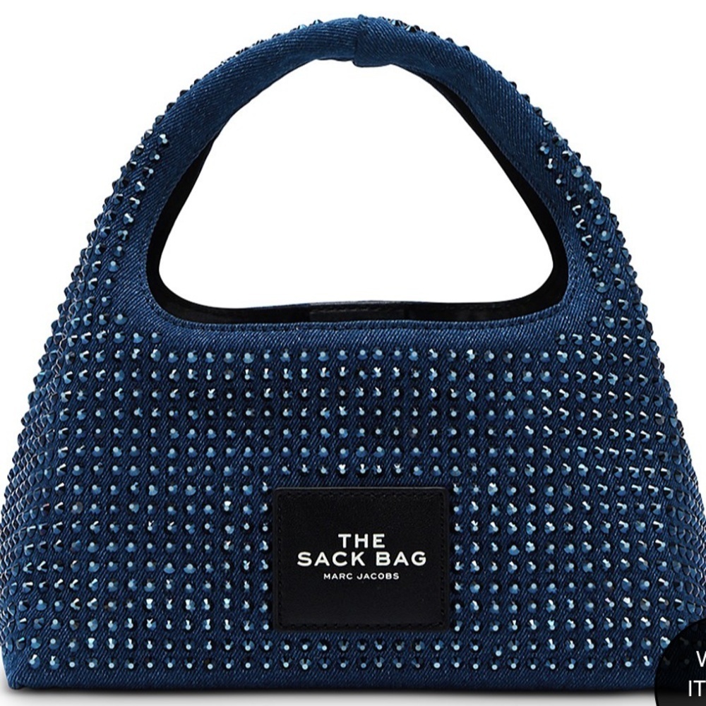 Marc Jacobs The Crystal Denim Mini Sack Bag - Picture 2 of 6